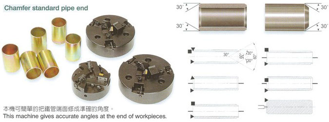 Pneumatic double chamfering machine